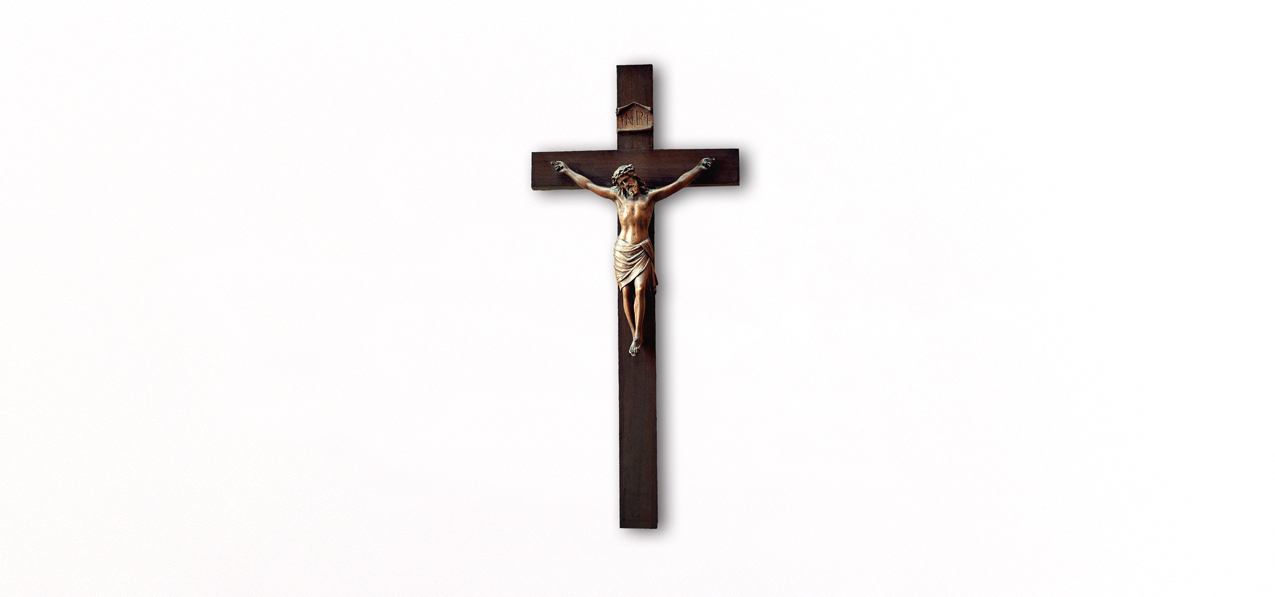 Crucifix White Faux